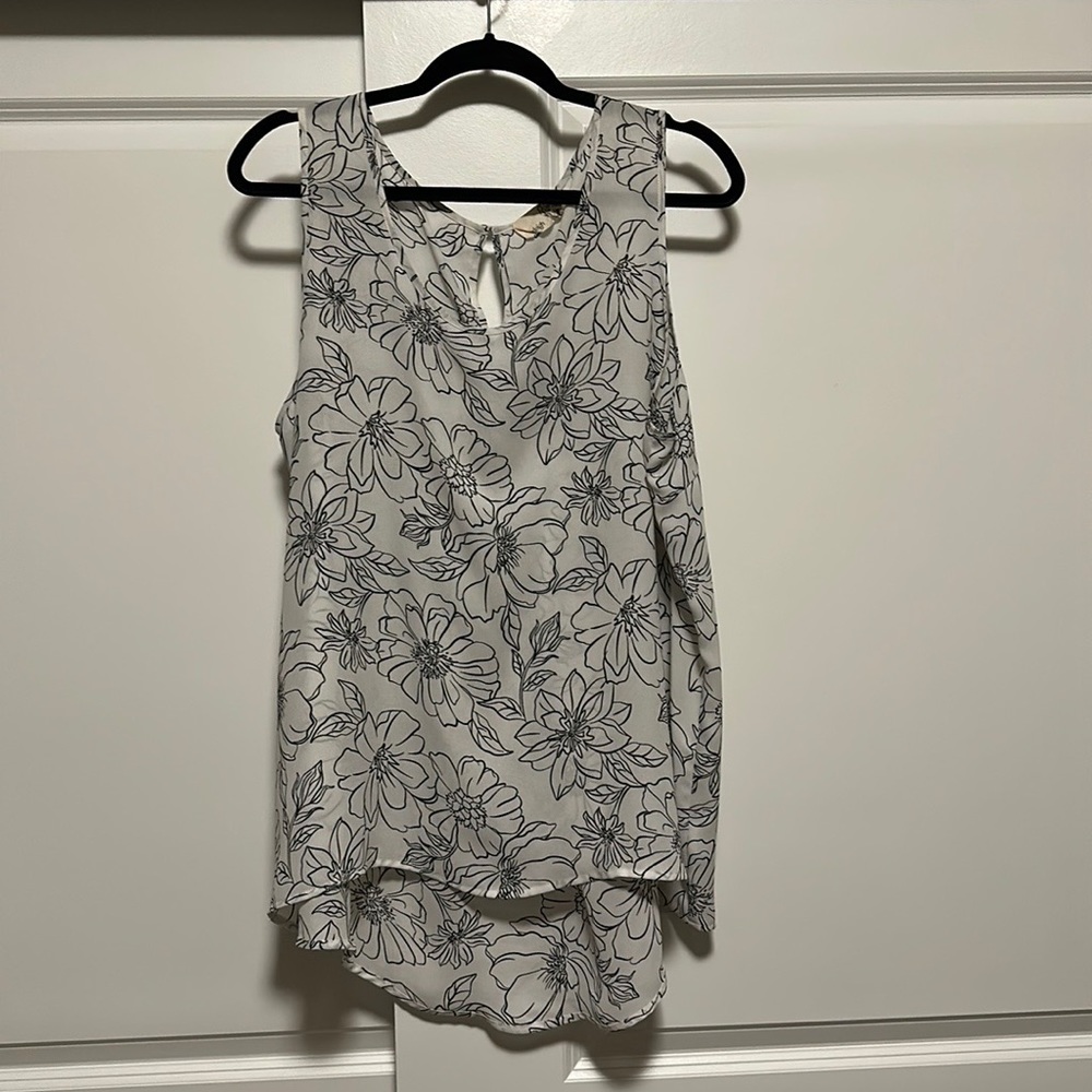Black and white everleigh tank top blouse